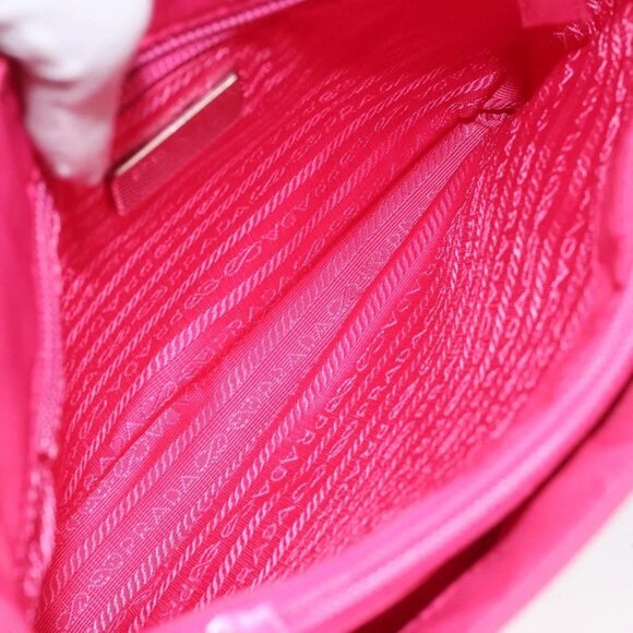 PRADA Shoulder Bag Nylon Pink Silver Auth 119844A - Picture 8 of 16